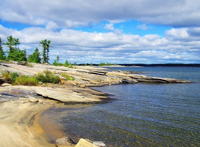 "flat rocks of the Georgian bay"