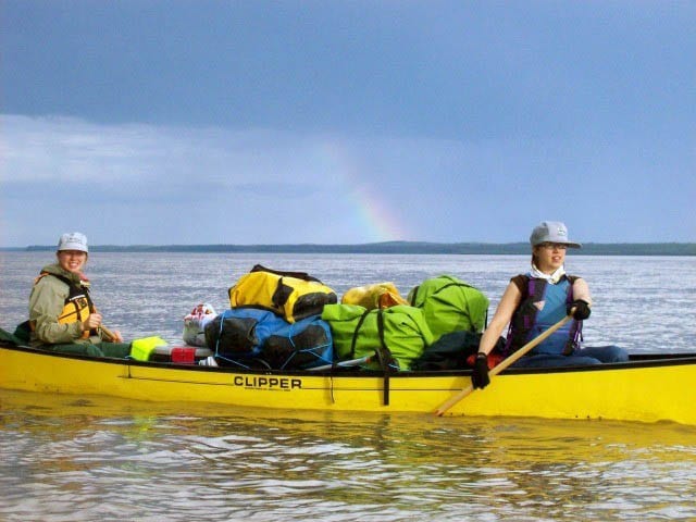 Paddle photo "A heavily laden canoe on the Mackenzie River"