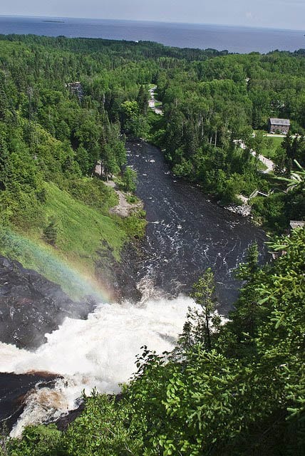 "The waterfall in Val-Jalbert"