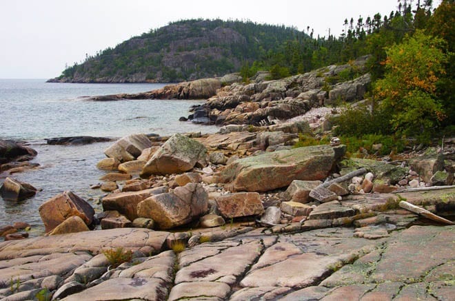 "Lake Superior rocky coastline"