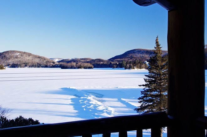 "Wonderful Laurentian Mountain views from our room - just wish the hydro lines could have been buried"
