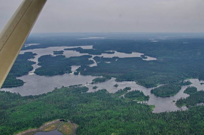 "The view of the Churchill River from the air"
