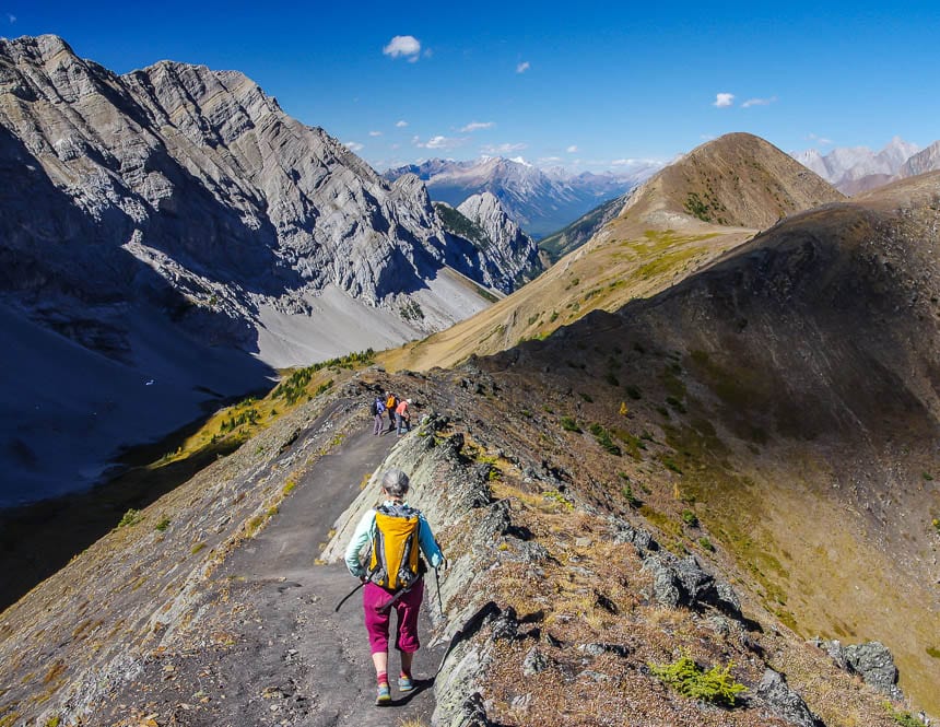 The trail is well-worn in places