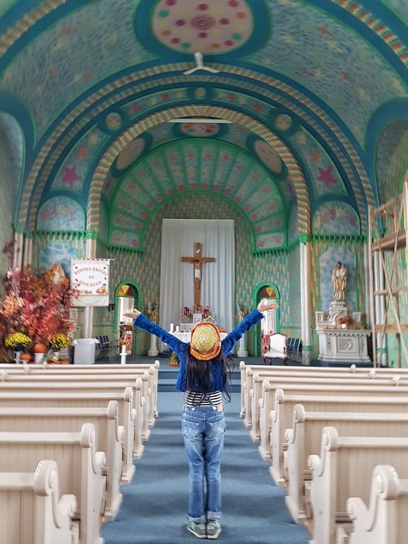 The beauty of Church (Eglise) Ste. Cecile in Petite-Riviere-de-I'lle, New Brunswick