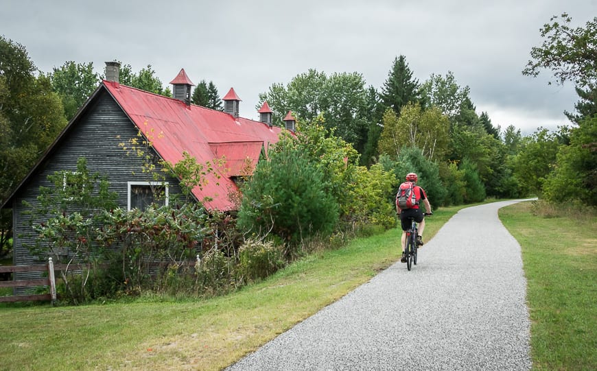 Biking Le P'tit Train du Nord in the Laurentians