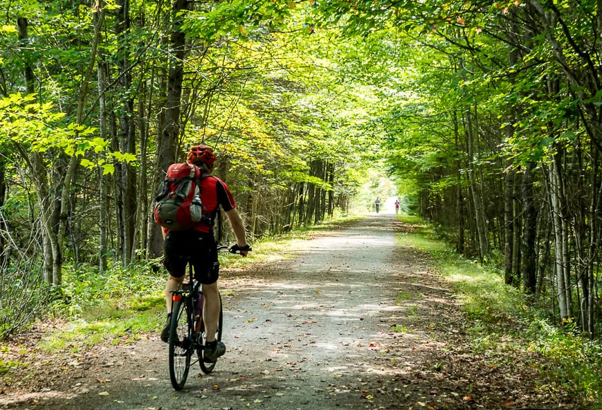 Biking Le P'tit Train du Nord in the Laurentians