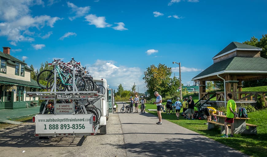 Biking Le P'tit Train du Nord in the Laurentians