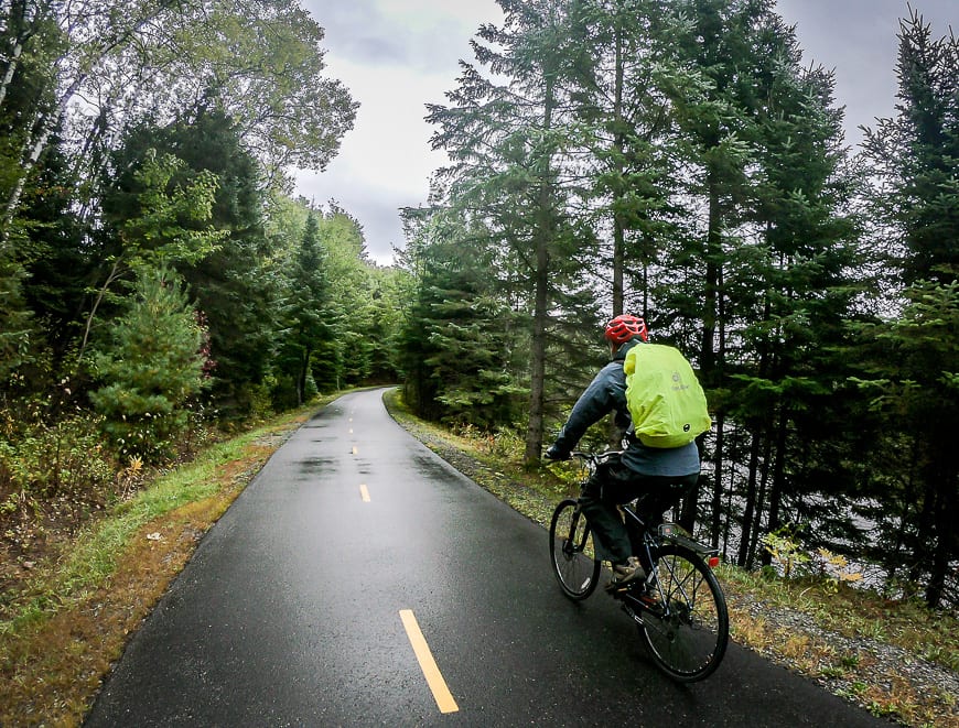 Biking Le P'tit Train du Nord in the Laurentians