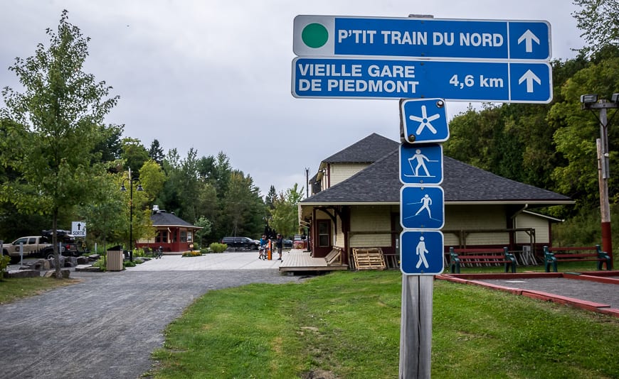 Biking Le P'tit Train du Nord in the Laurentians