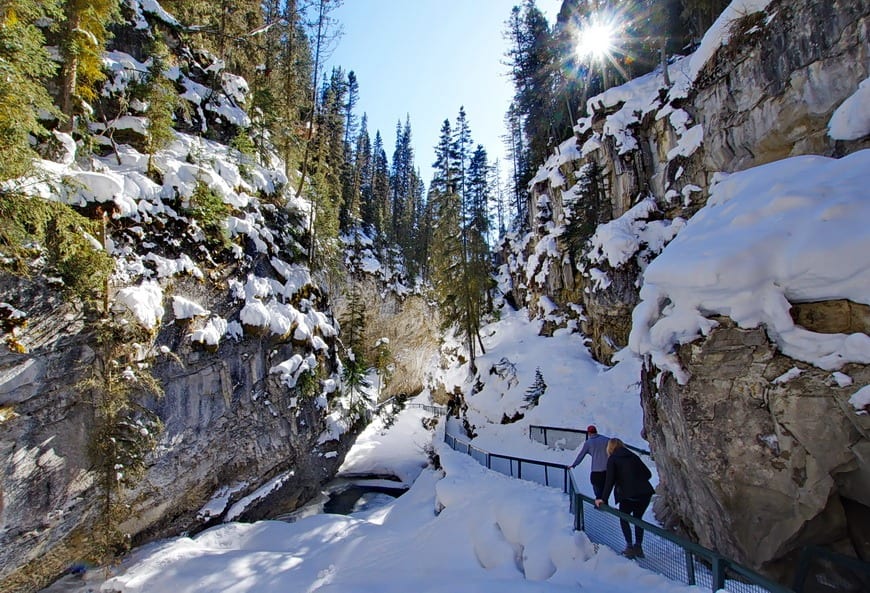 The Hike to Johnston Canyon in Winter