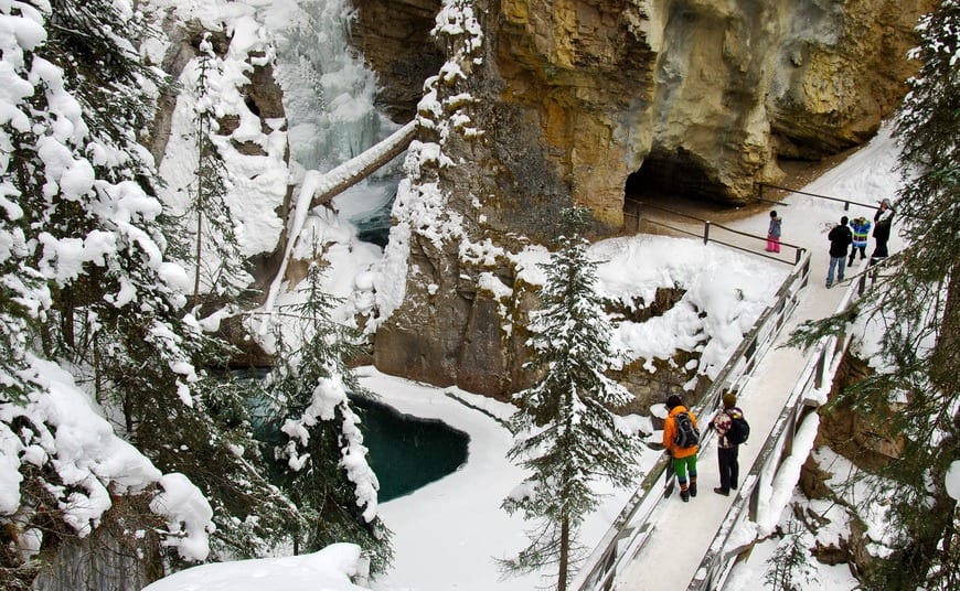 The Hike to Johnston Canyon in Winter